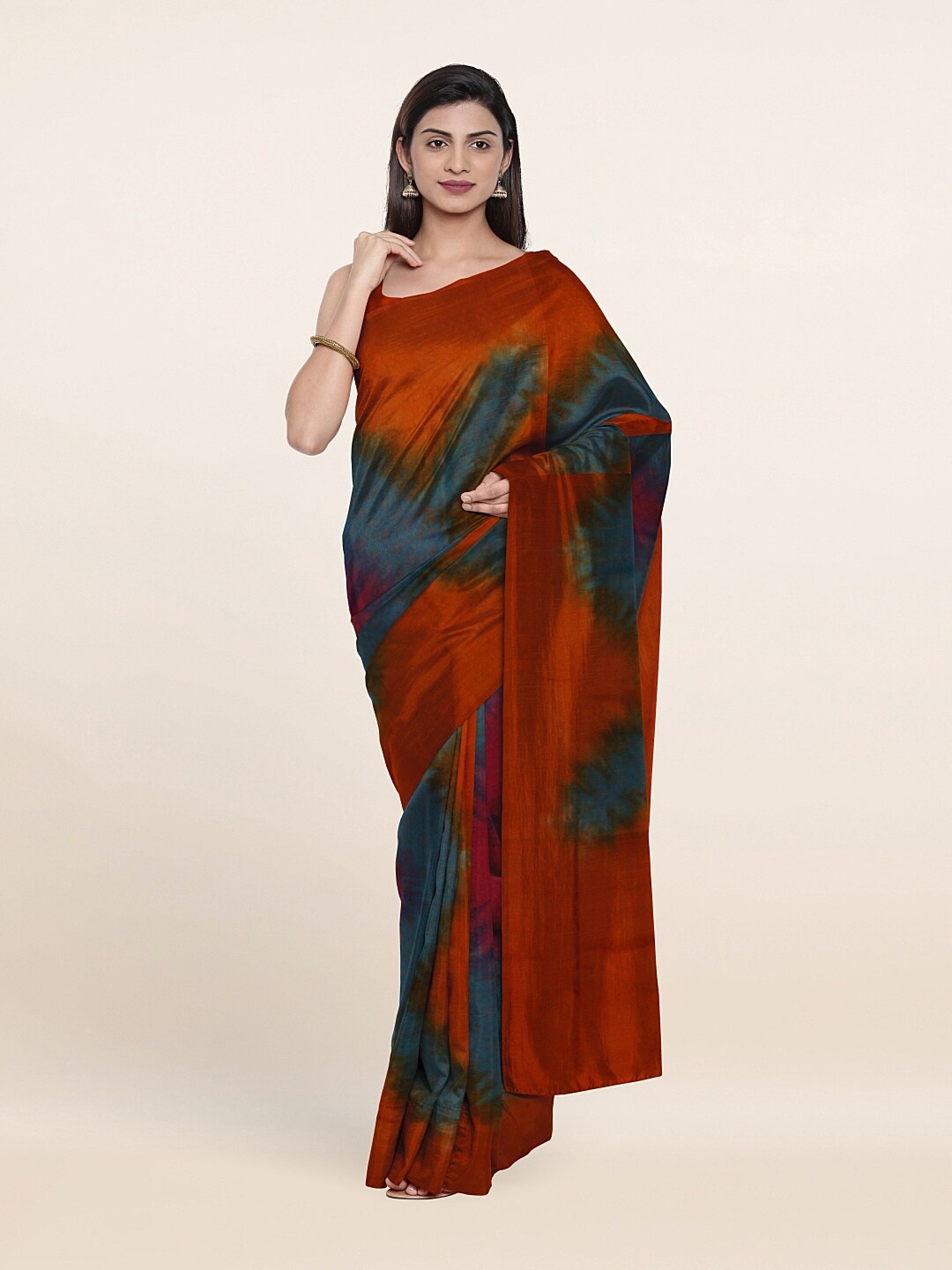 

Pothys Red & Blue Woven Design Art Silk Saree
