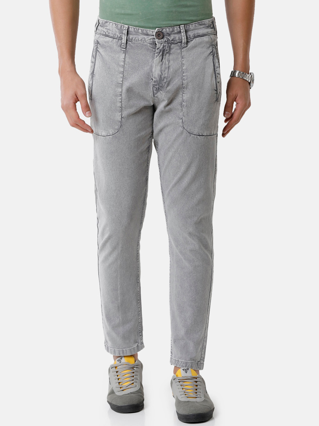 

Voi Jeans Men Grey Trousers