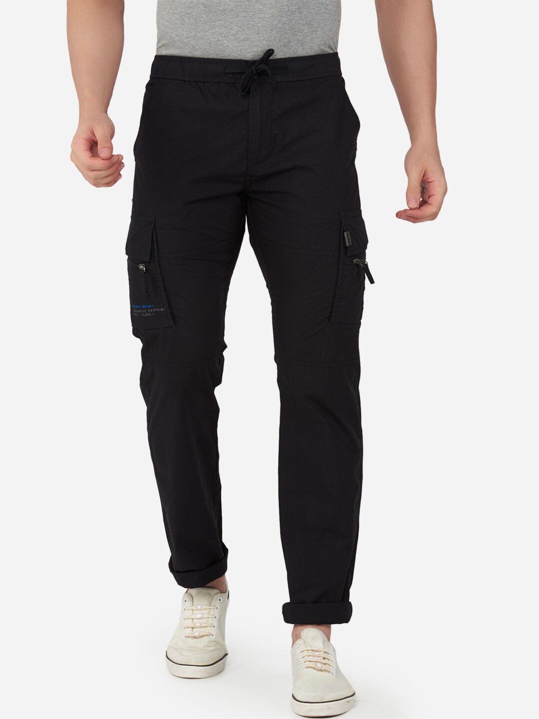 

beevee Men Black Solid Track Pants