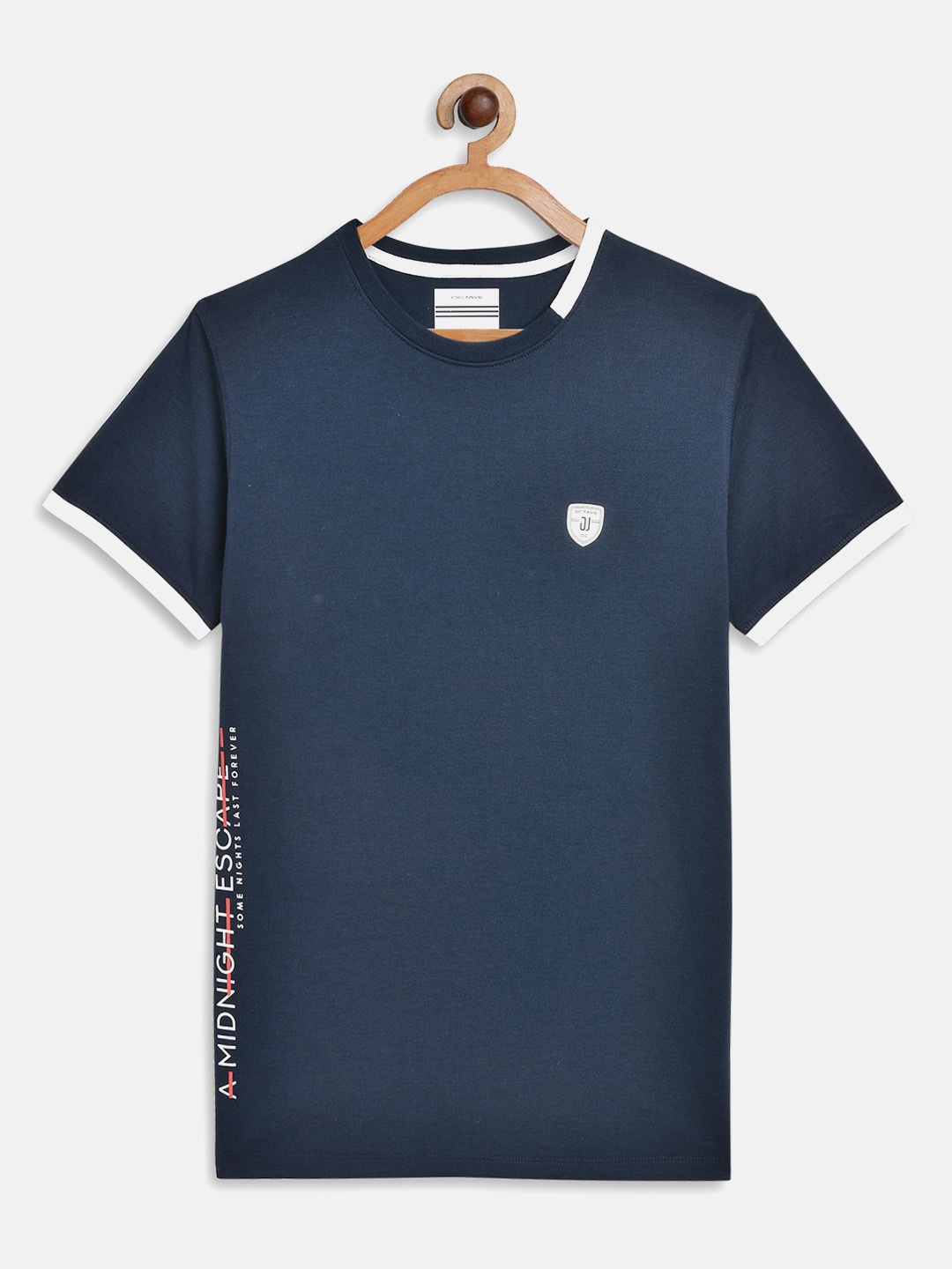 

Octave Boys Blue Typography Printed Applique Cotton T-shirt