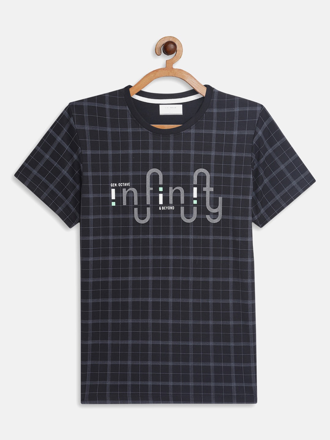 

Octave Boys Navy Blue Printed T-shirt