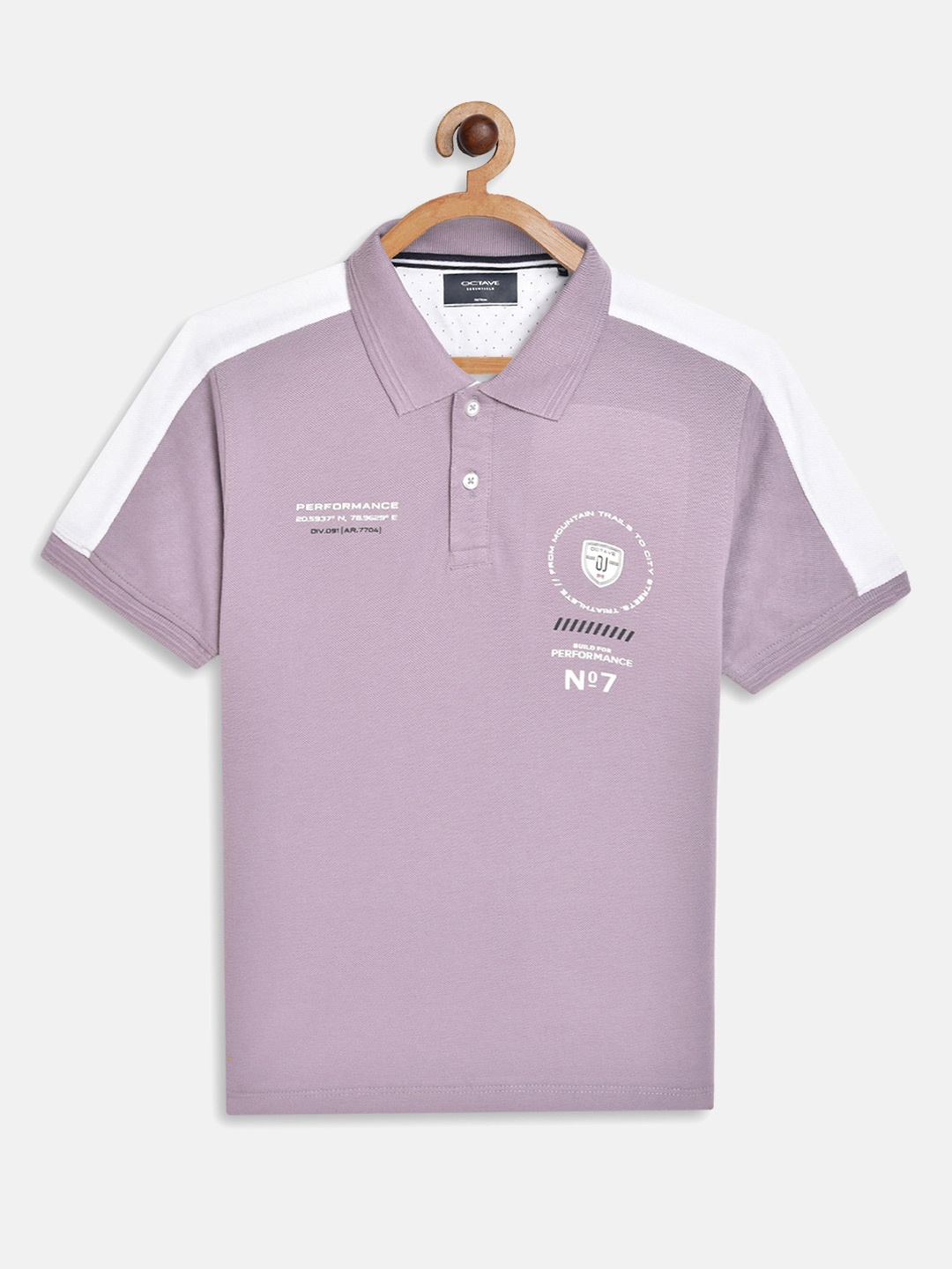 Octave Boys Purple Polo Collar T-shirt