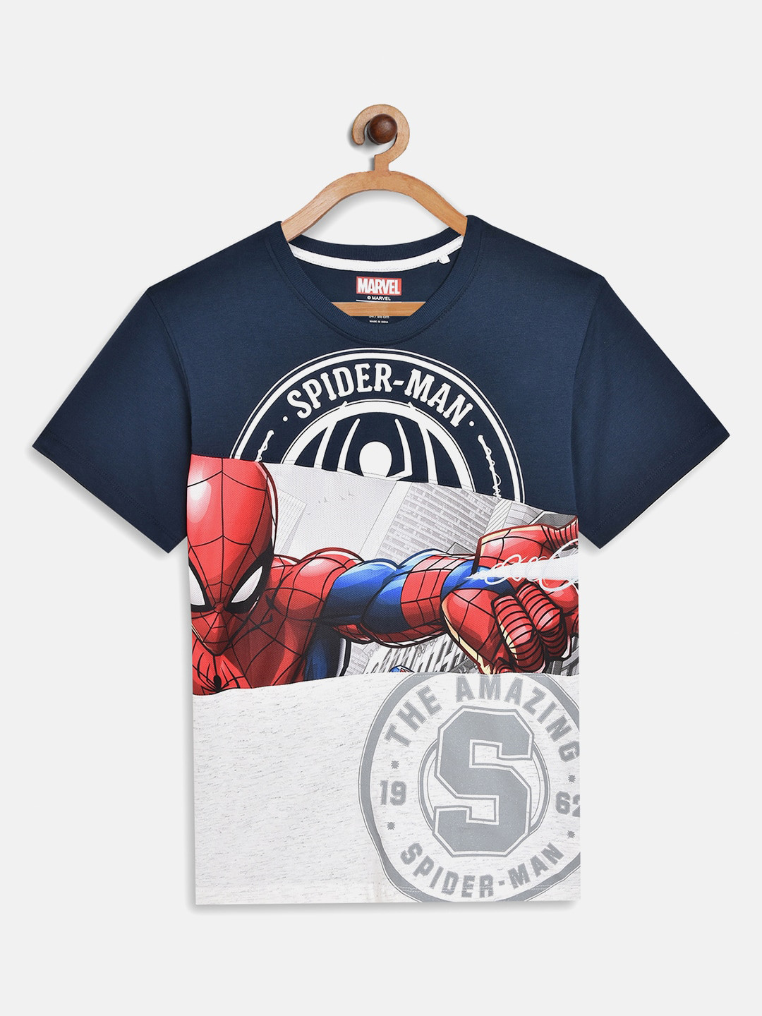 

Octave Boys Blue Spider-Man Printed T-shirt