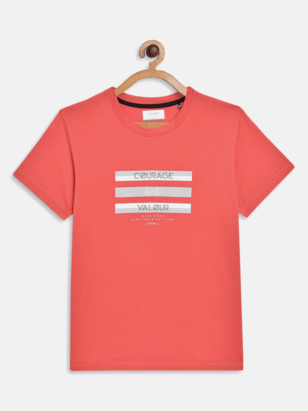 

Octave Boys Coral Printed Cotton T-shirt