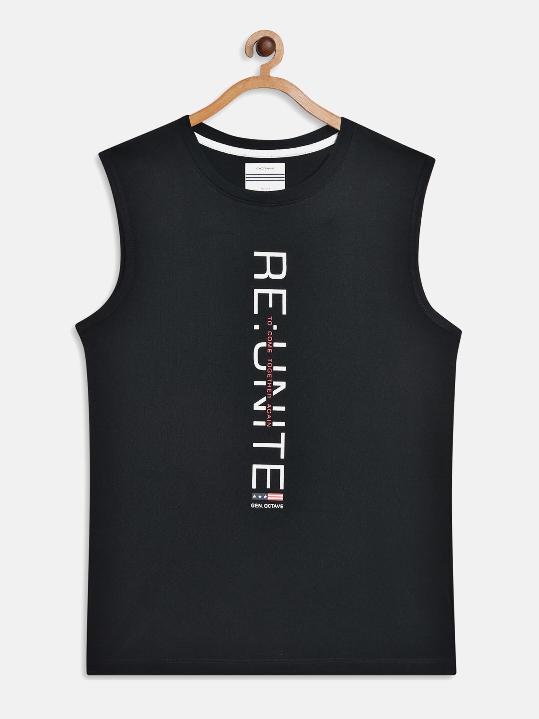 

Octave Boys Navy Blue Typography Printed Applique T-shirt