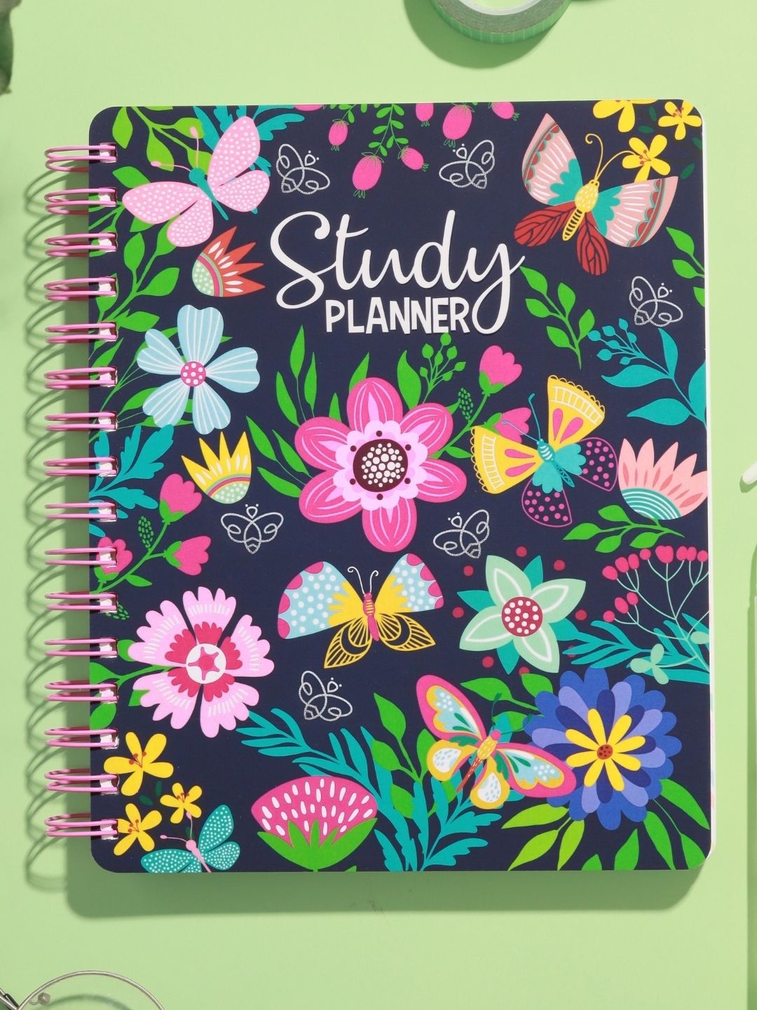 

Doodle Blue Blossom Tales Printed Study Planner