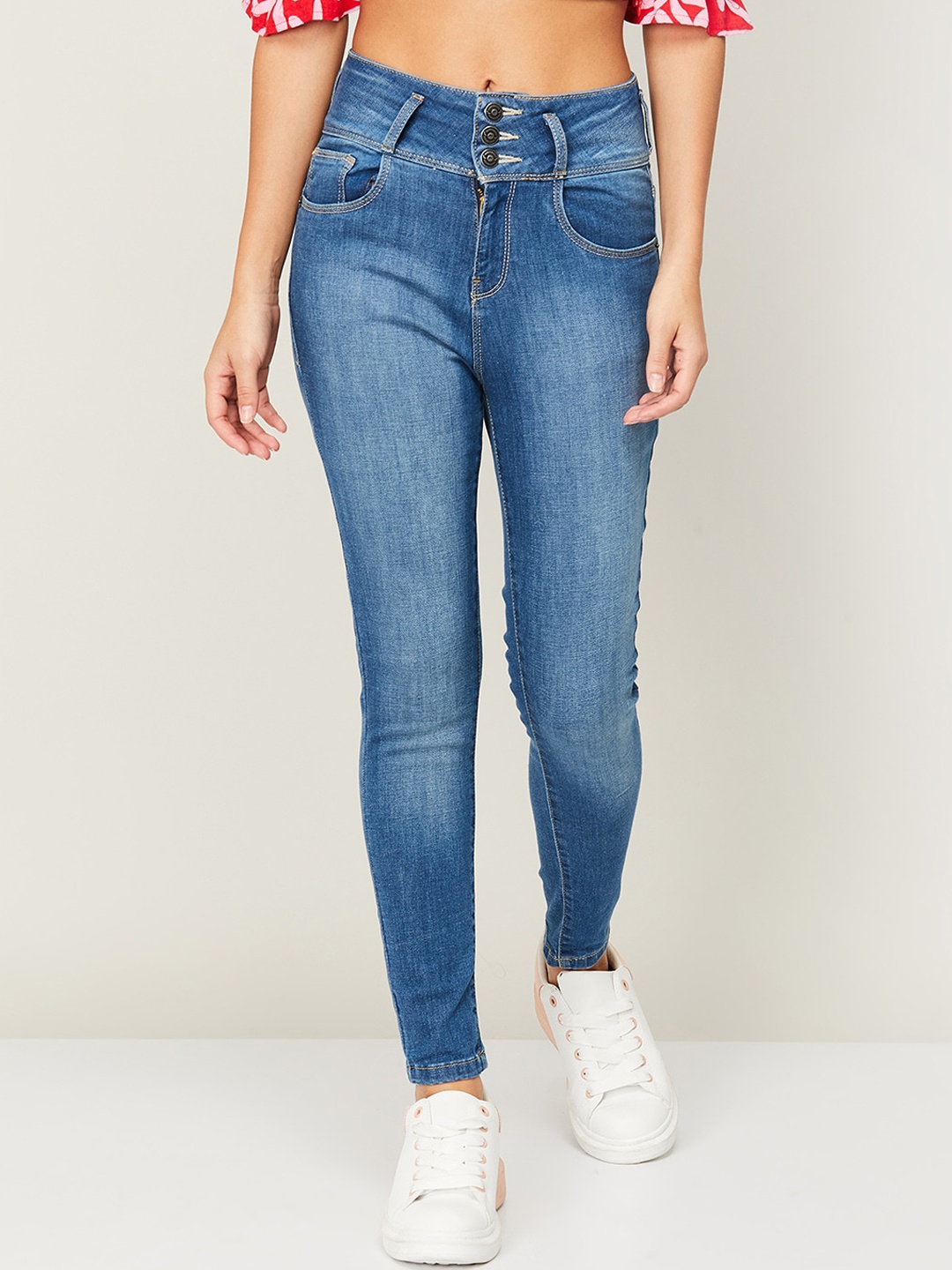 

Fame Forever by Lifestyle Women Blue Skinny Fit Light Fade Jeans