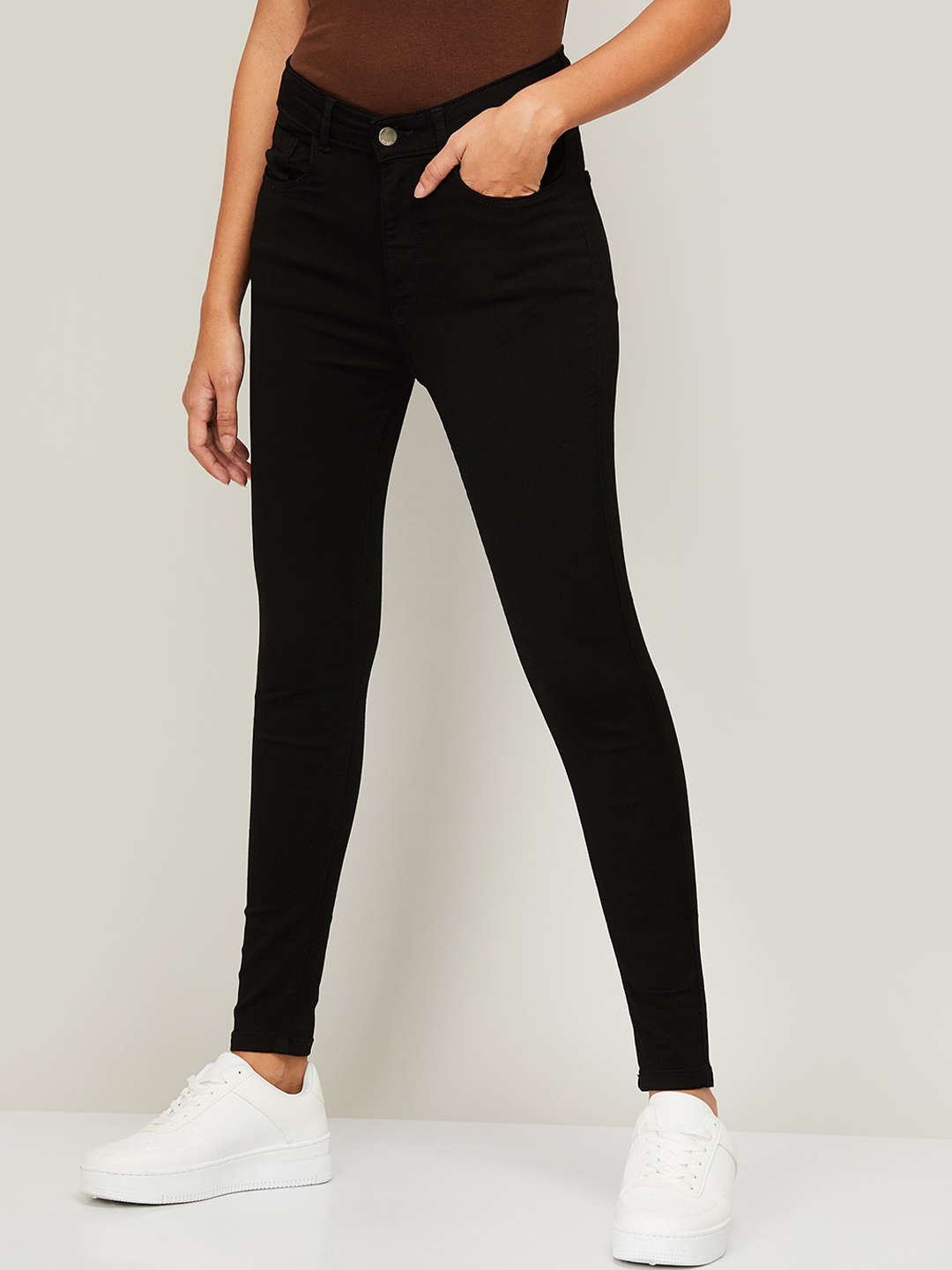 

Ginger by Lifestyle Women Black Skinny Fit Jeans