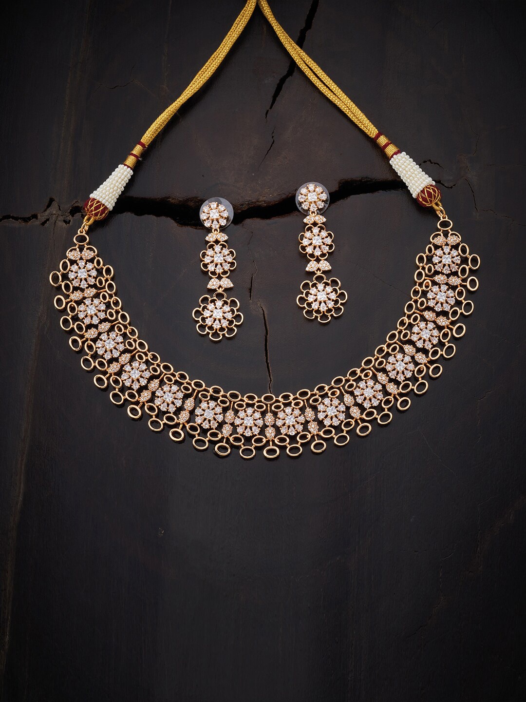 

Kushal's Fashion Jewellery White Gold-Plated Necklace