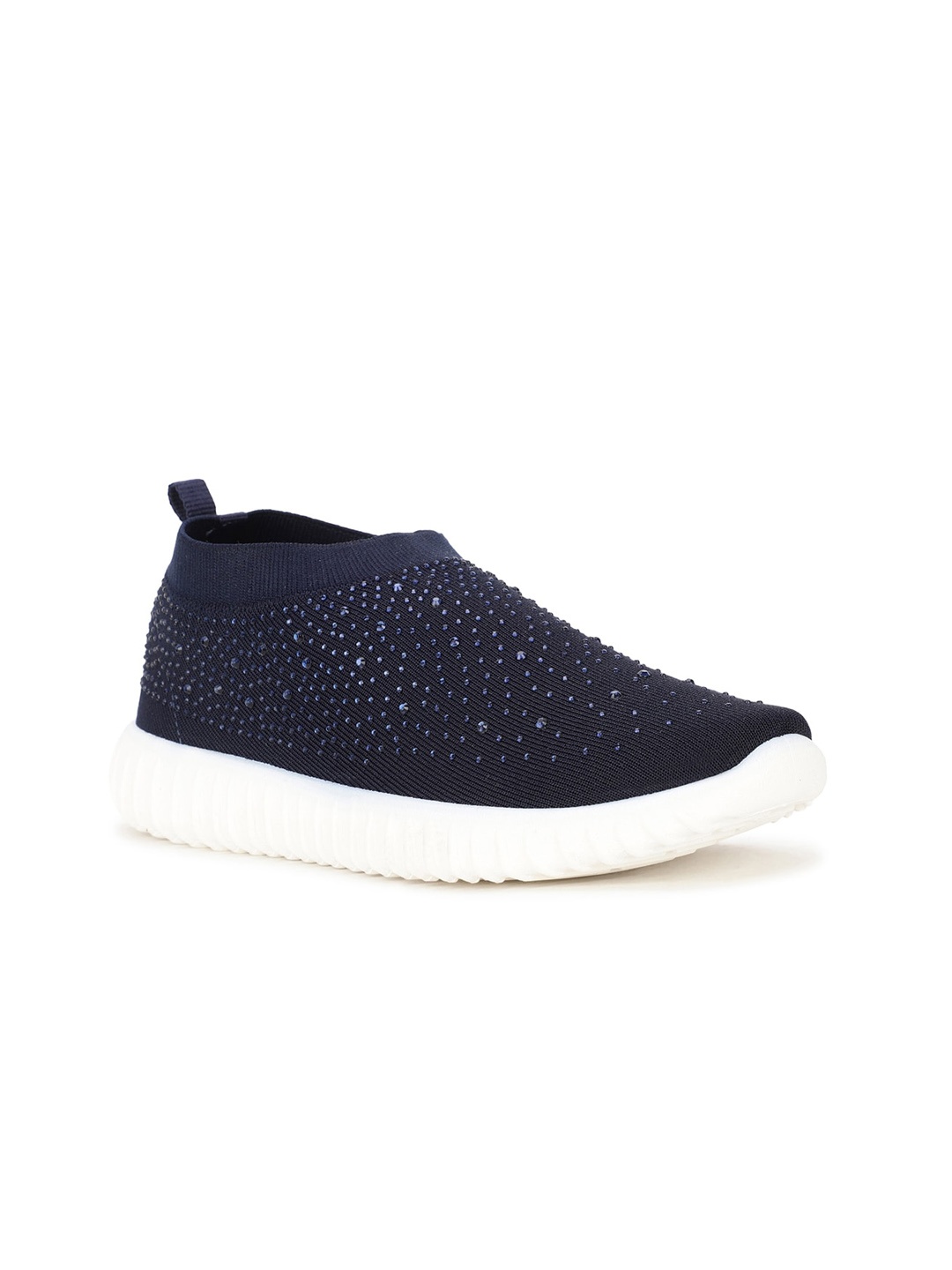 

Bata Girls Blue Textured PU Slip-On Sneakers