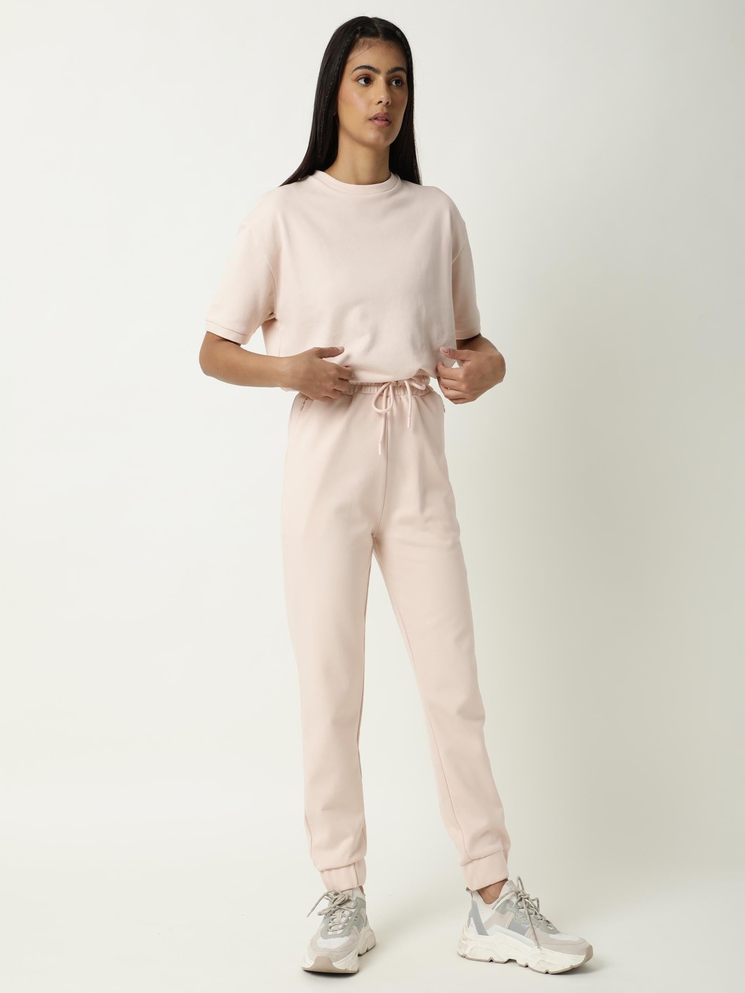 

ARTICALE Women Pink Solid Slim-Fit Track Pants