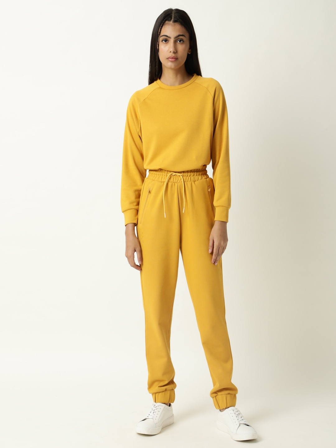 

ARTICALE Women Mustard Solid Slim-Fit Track Pants