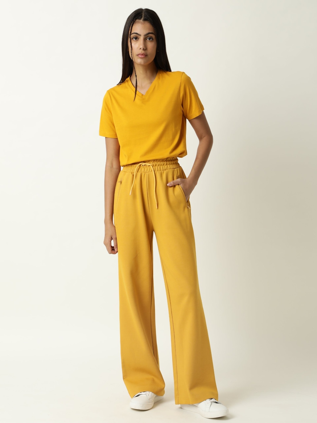 

ARTICALE Women Mustard Solid Track Pants