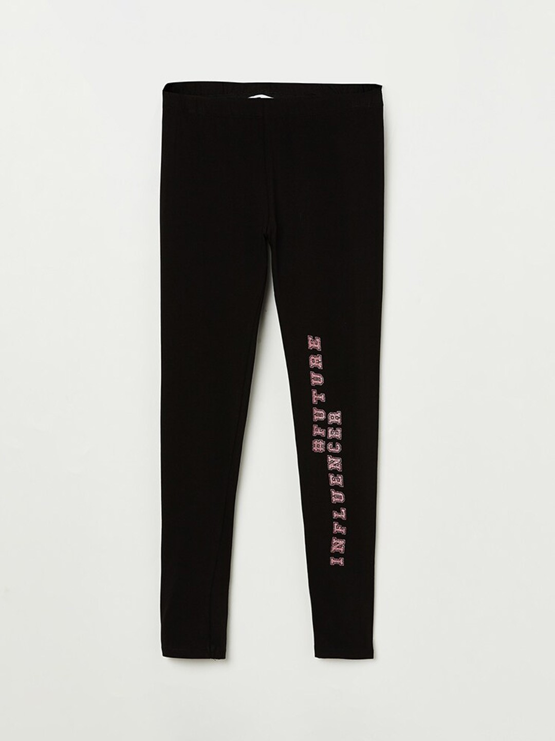 

Fame Forever by Lifestyle Girls Black Printed Ankle-length Cotton Leggings