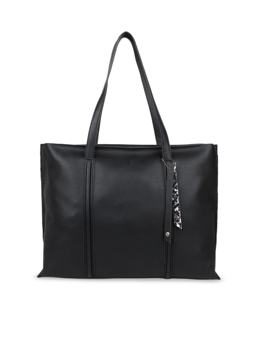 

yelloe Women Black Oversized Laptop tote Bag