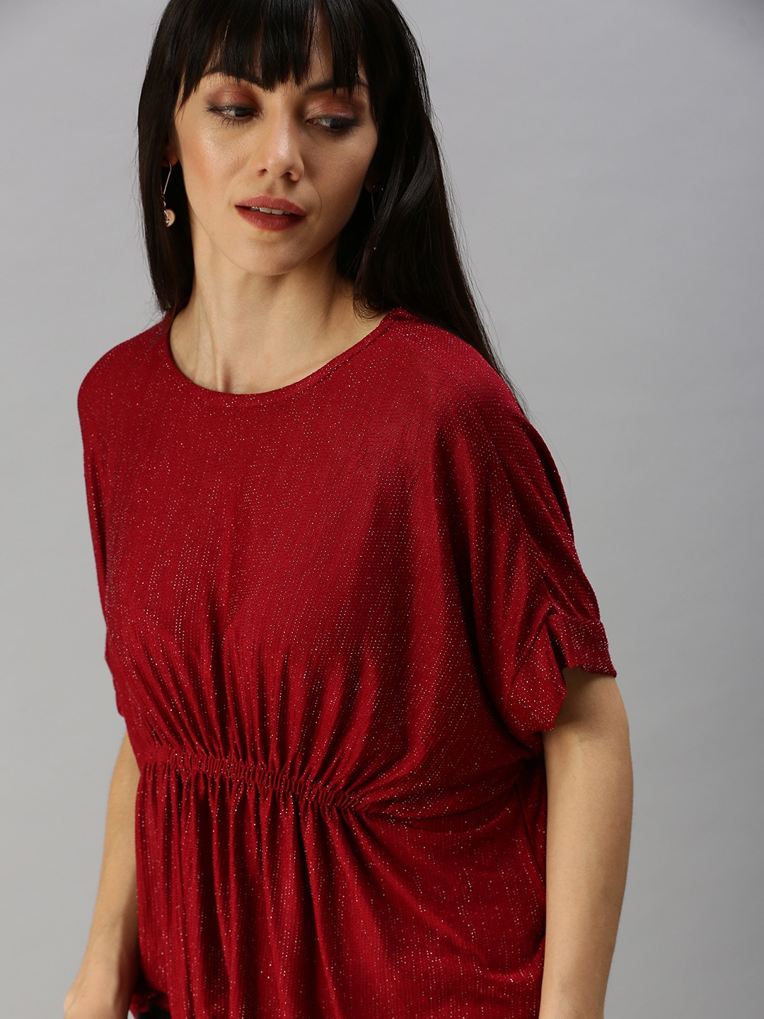 

SHOWOFF Women Maroon Regular Top