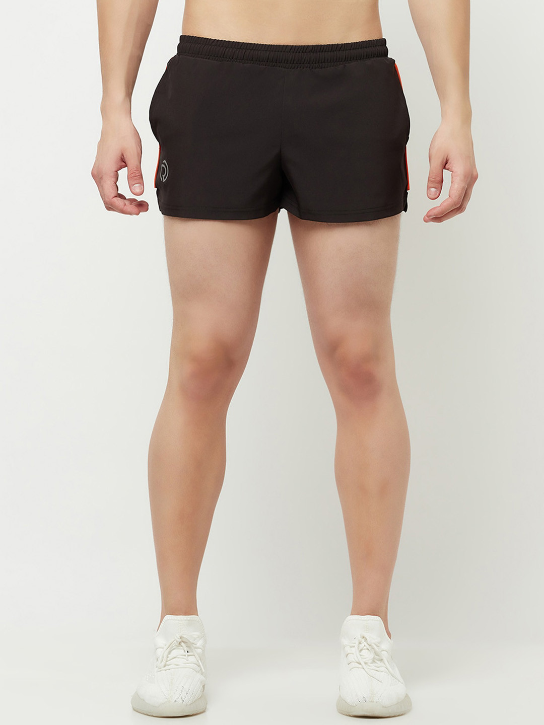 

Truerevo Men Black Low-Rise Running Shorts