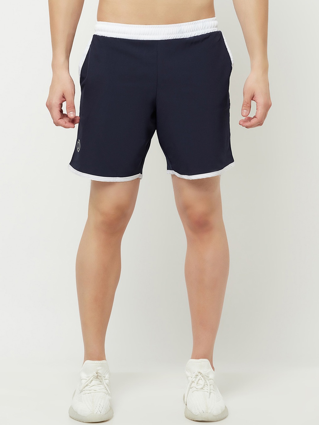 

Truerevo Men Navy Blue Low-Rise Running Shorts