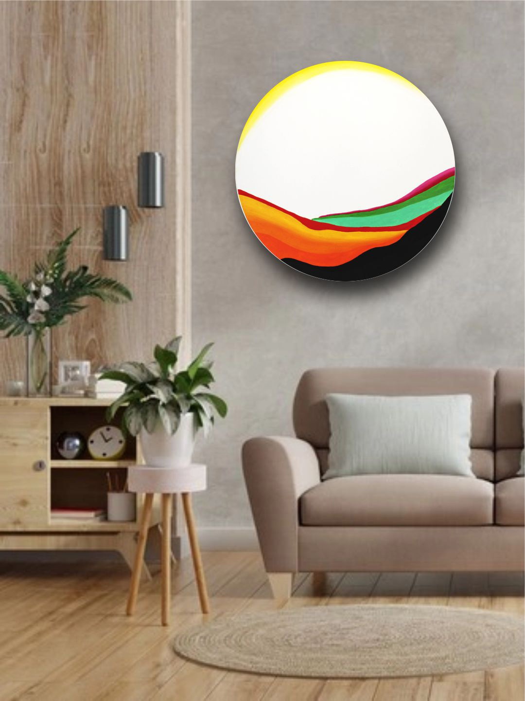 

The Art House Orange & White Abstract Painting Wall Art