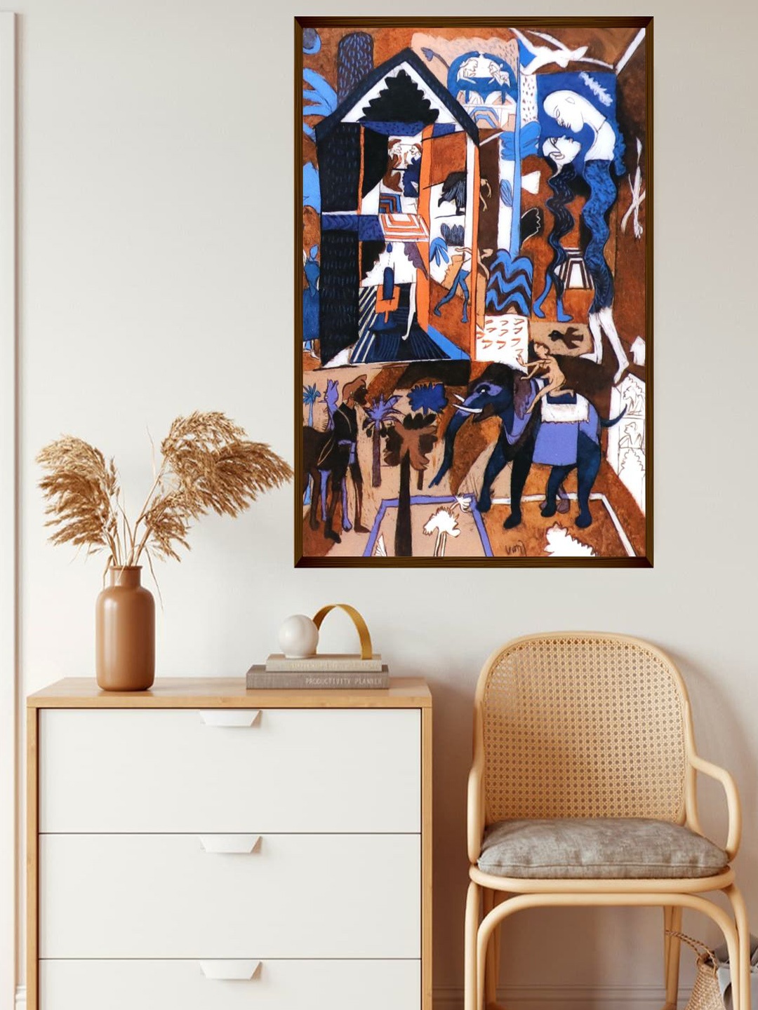 

The Art House Blue & Brown Abstract Painting Wall Art