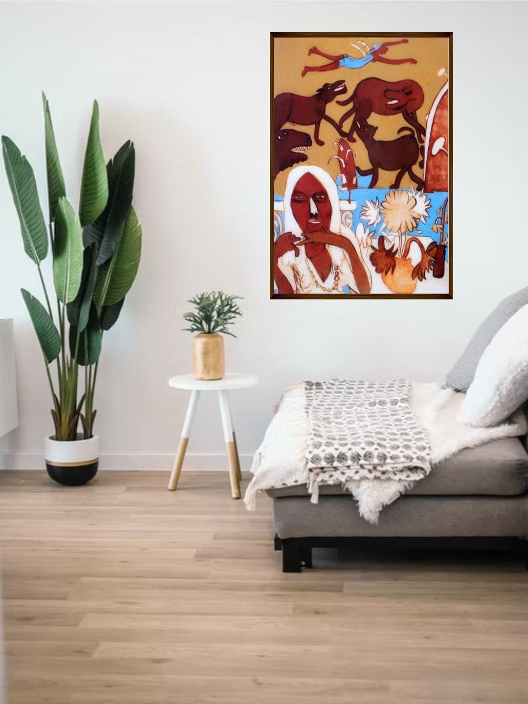 

The Art House Brown & Blue Abstract Wall Paintings