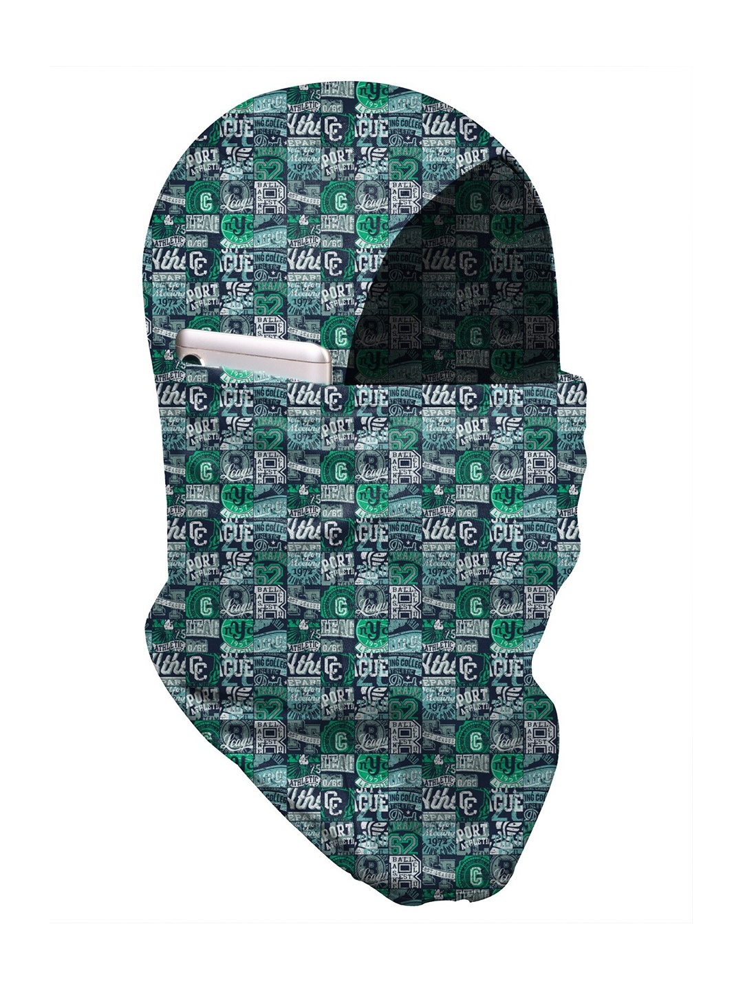 

Blacksmith Men Green & Black Printed Balaclava