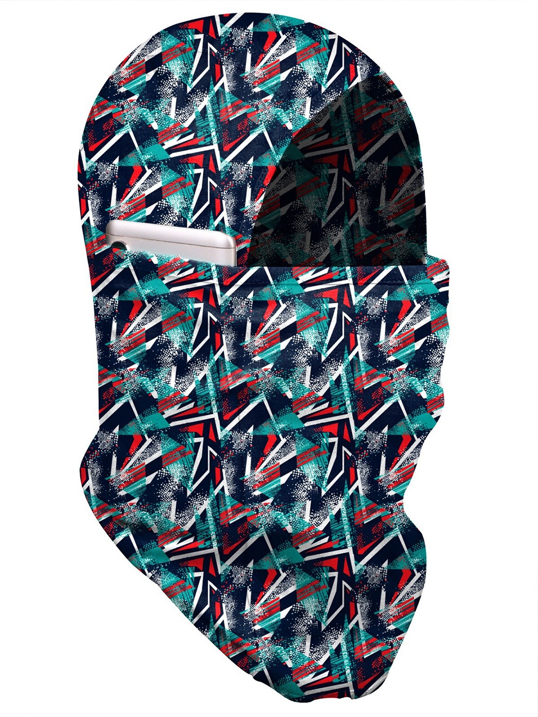 

Blacksmith Men Blue & Orange Printed Cotton Balaclava