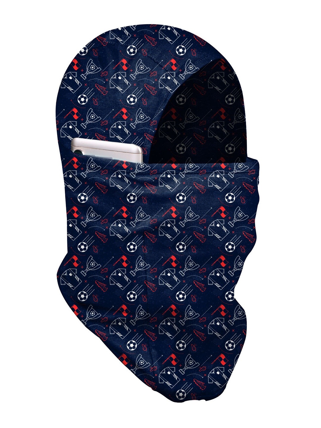 

Blacksmith Men Blue & White Printed Cotton Balaclava