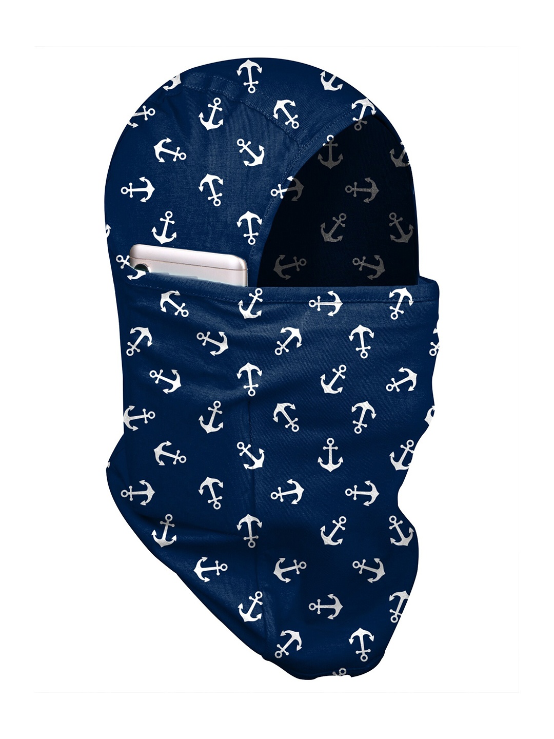 

Blacksmith Men Blue & White Printed Balaclava