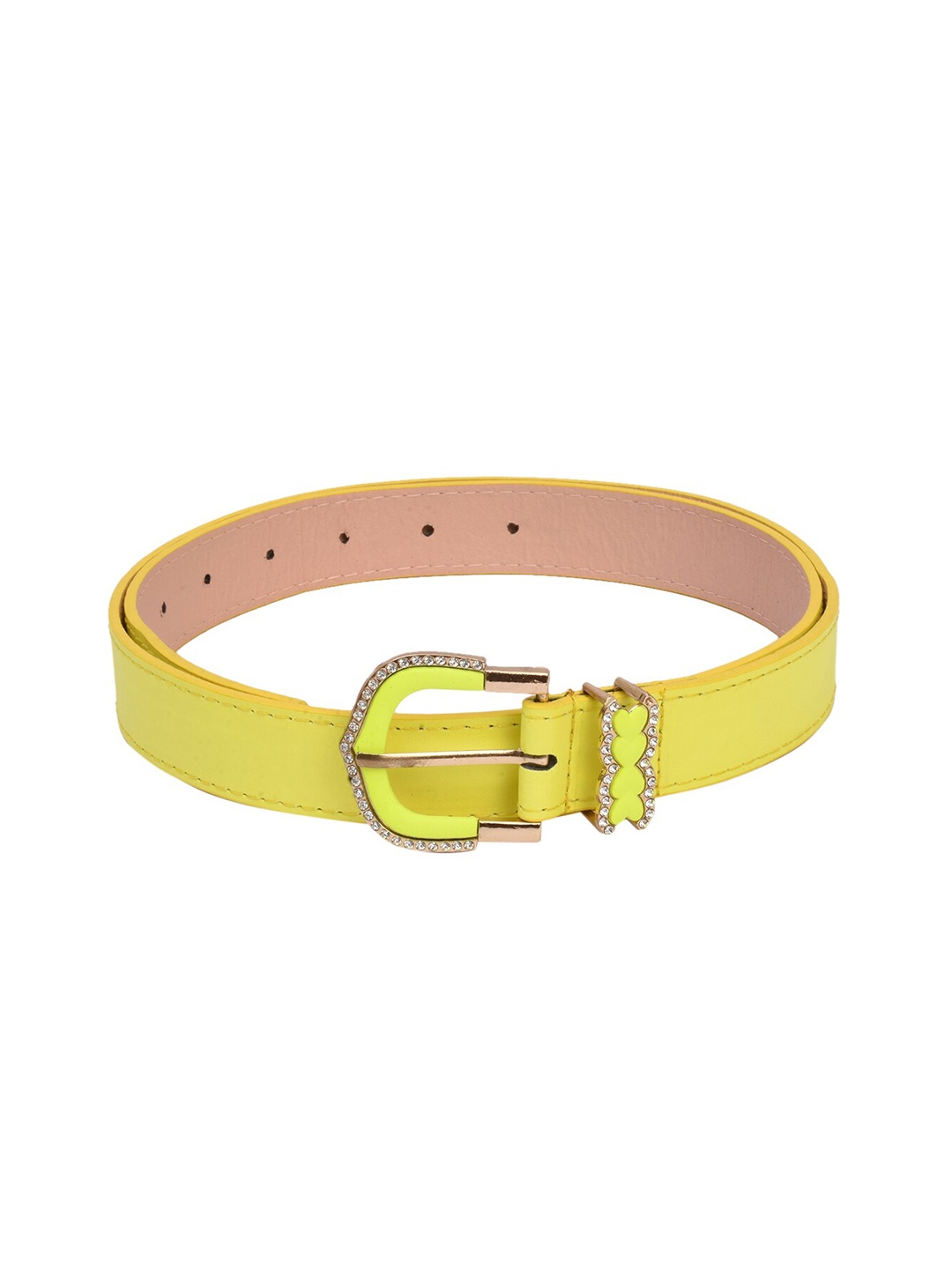 

BuckleUp Women Yellow Solid Belt