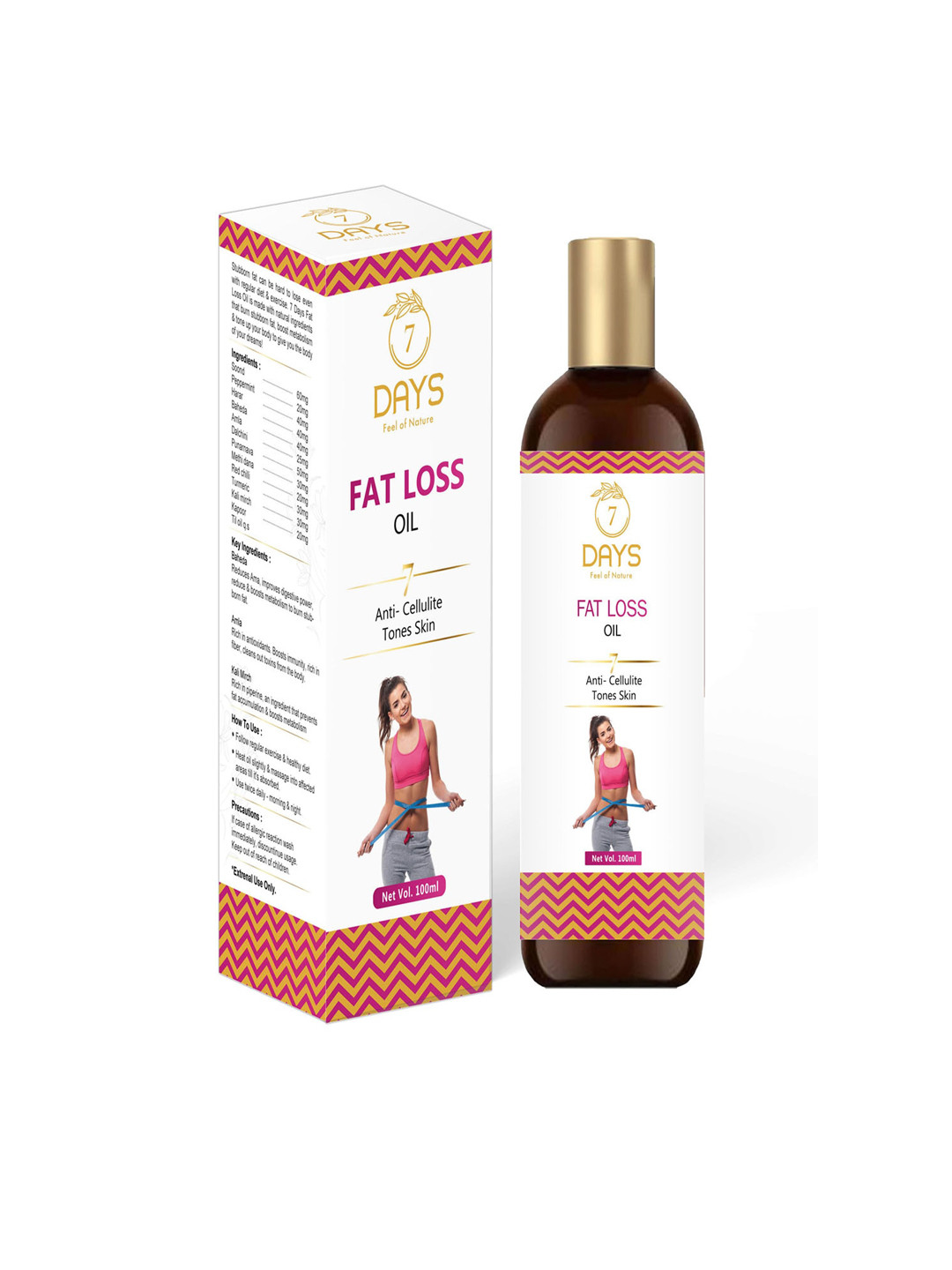 

7 DAYS Anti-Cellulite Fat Loss Oil - 100ml, White