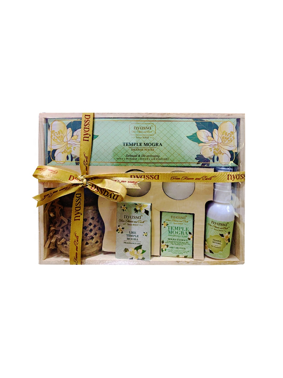 

Nyassa Temple Mogra Luxury Festive Collection, Green