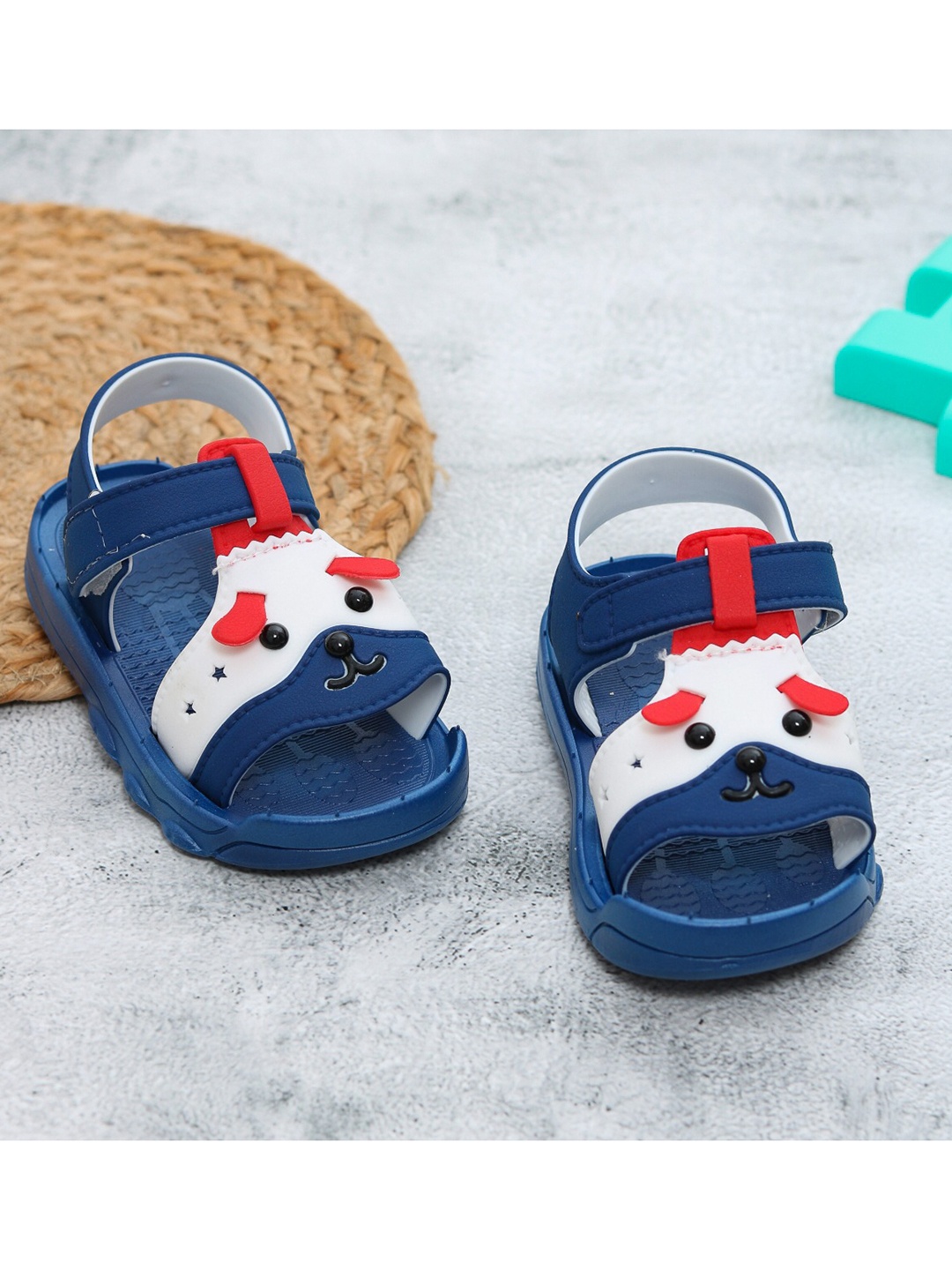 

Yellow Bee Boys Blue & White Comfort Sandals