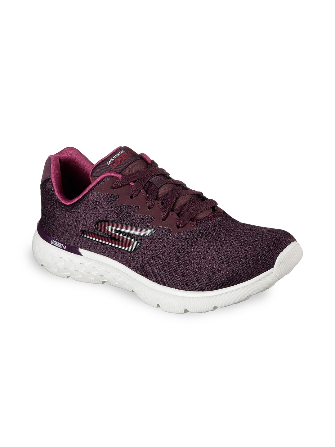 

Skechers Women Red Mesh Running SOLE Non-Marking Shoes
