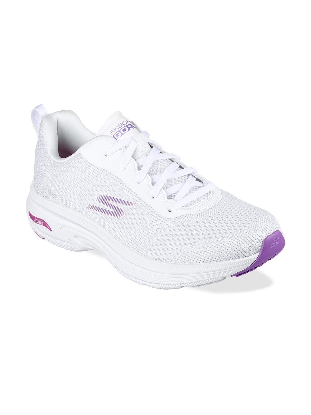 

Skechers Women White Go Run Arch Fit - Skyway Running Non-Marking Shoes