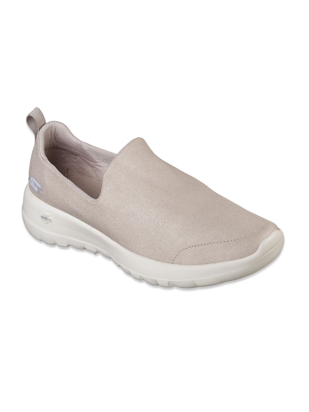 

Skechers Women Beige GO WALK JOY- GRATIFY Leather Walking Non-Marking Shoes