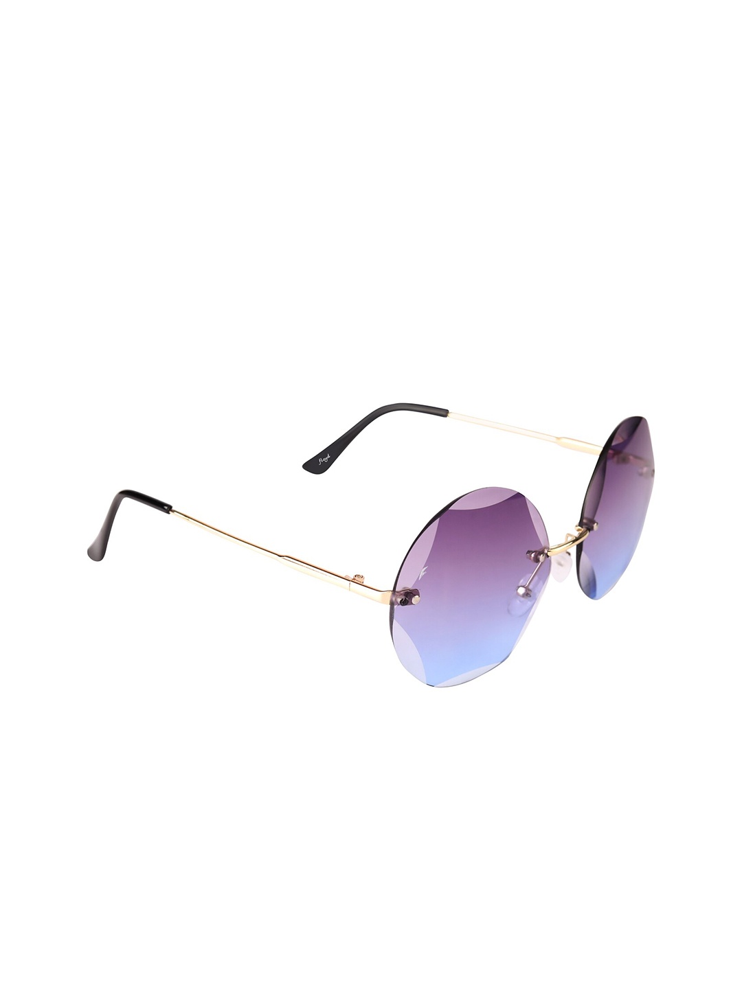 

Floyd Unisex Purple Lens & Gold-Toned Round Sunglasses with UV Protected Lens, Blue