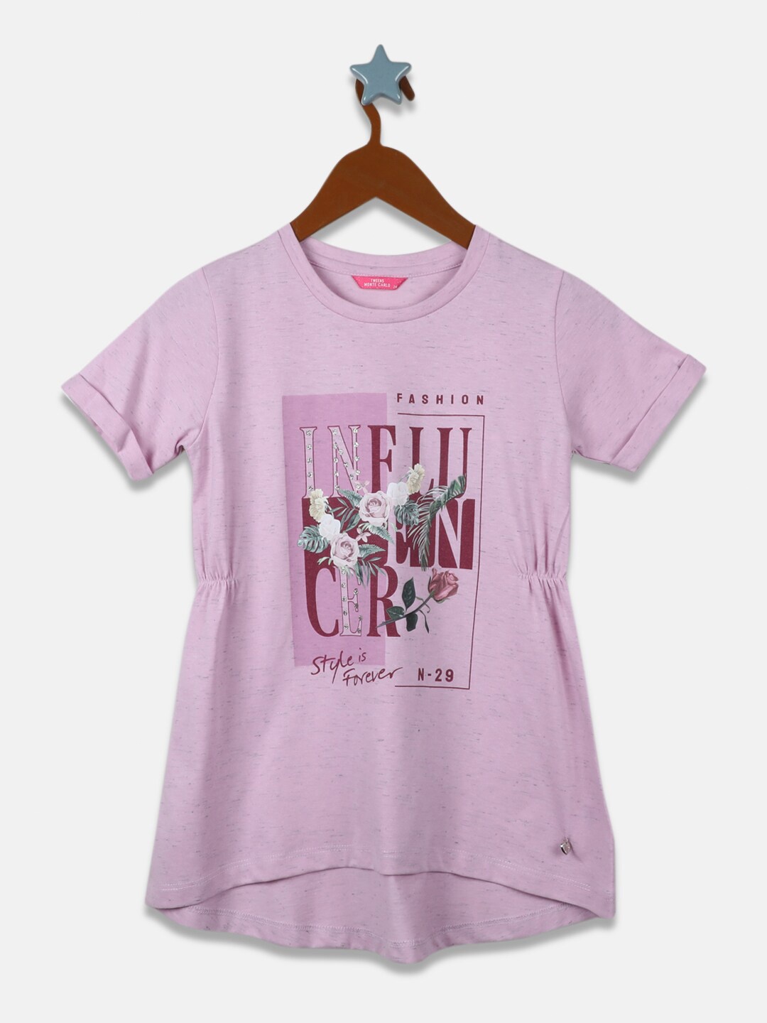 

Monte Carlo Girls Purple Typographic Print Print Top