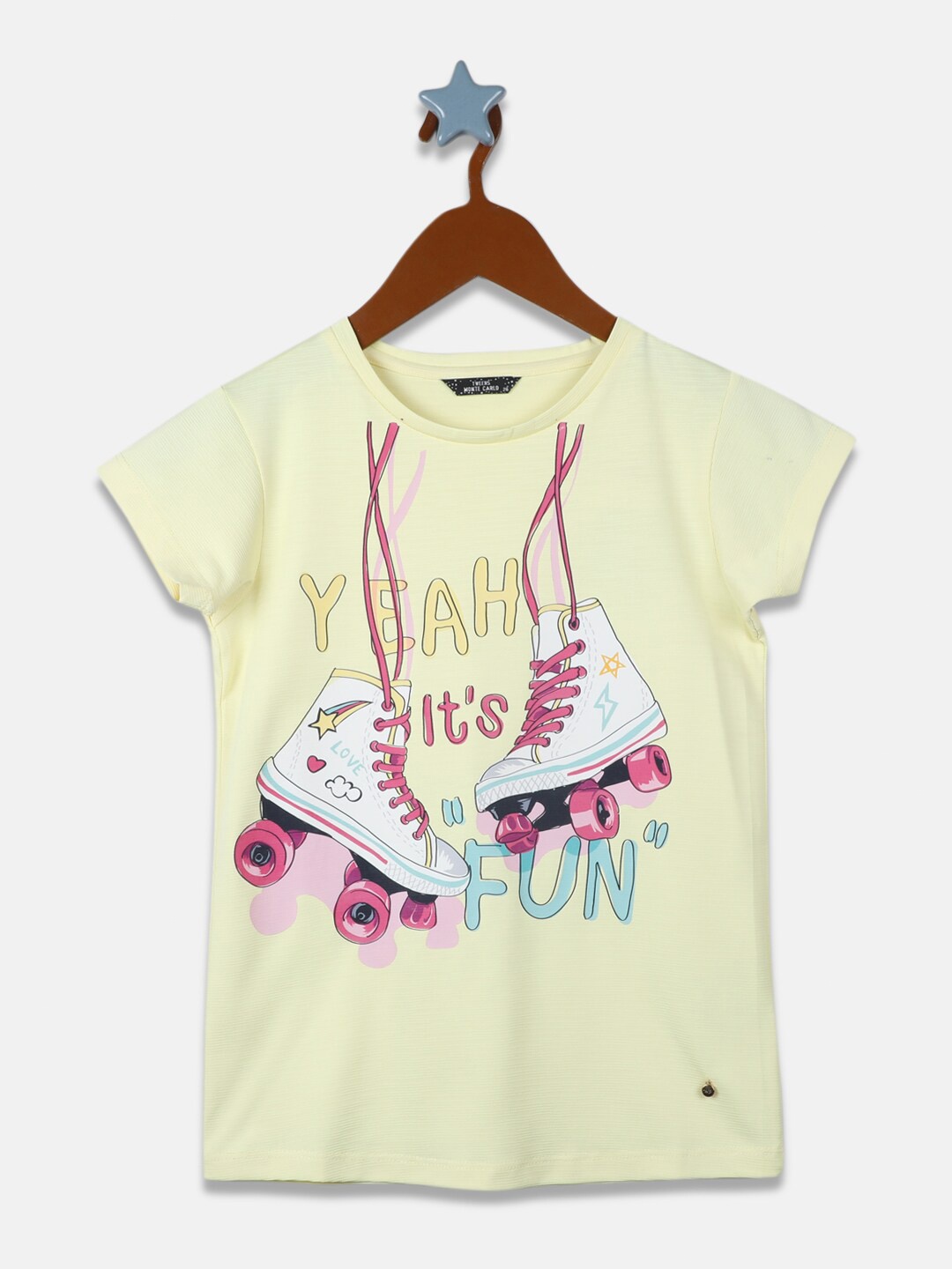 

Monte Carlo Girls Yellow Printed Top