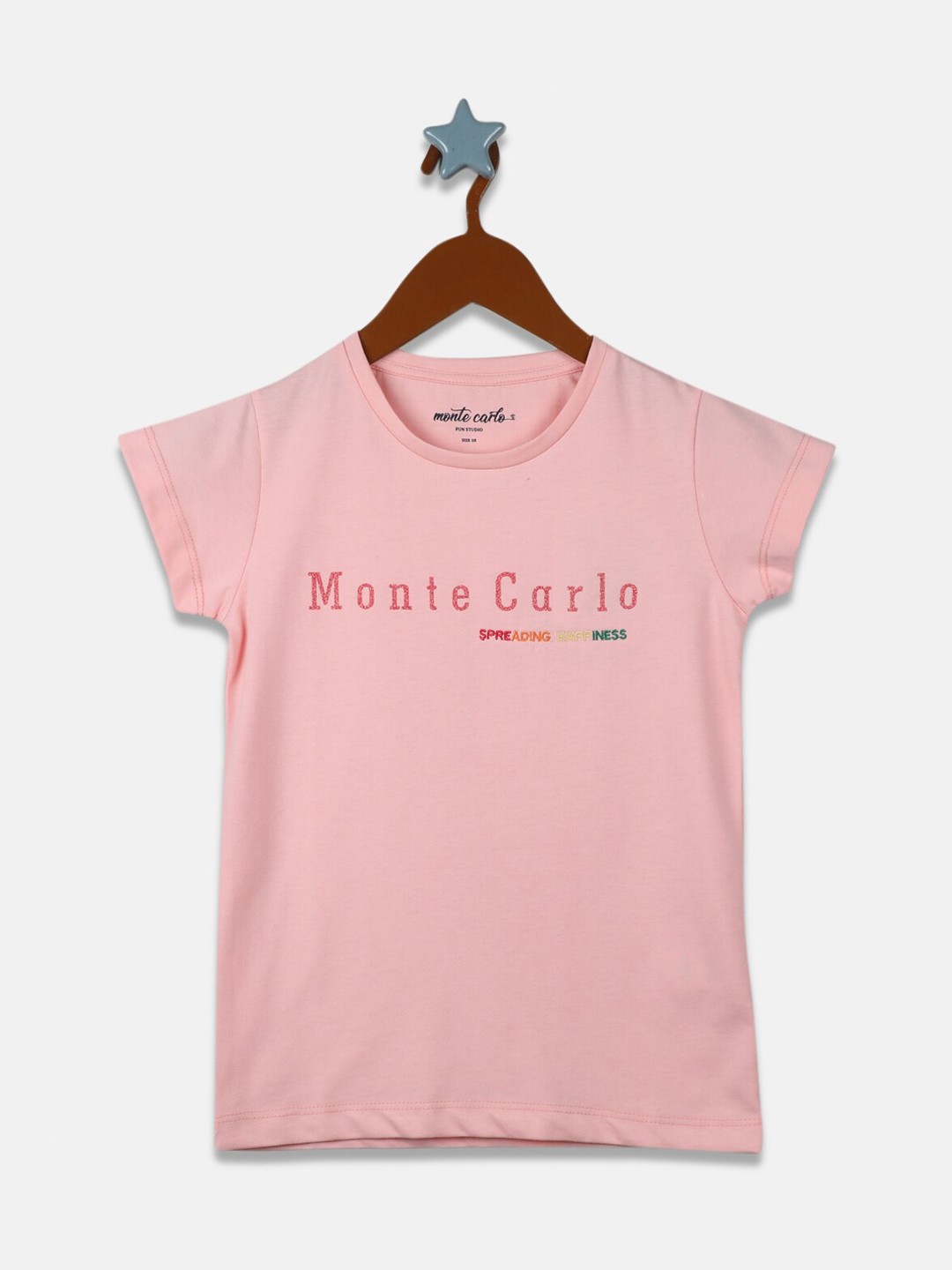 

Monte Carlo Peach-Coloured Print Top