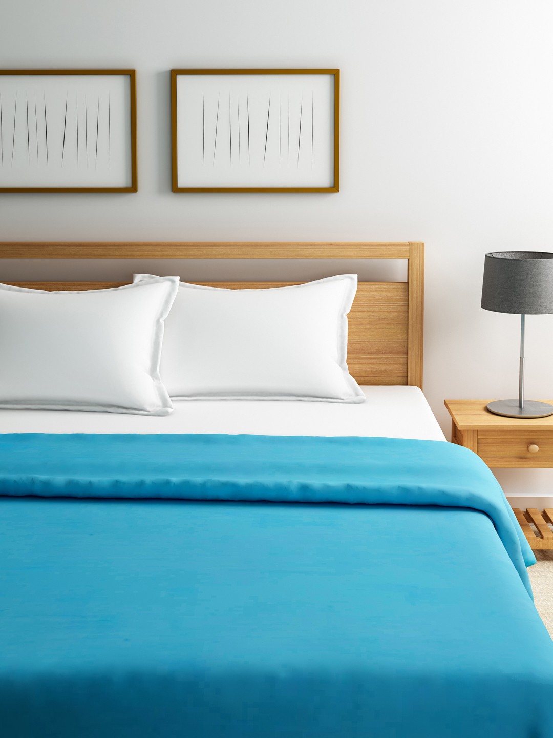 

Raymond Home Blue Flannel AC Room Double Blanket