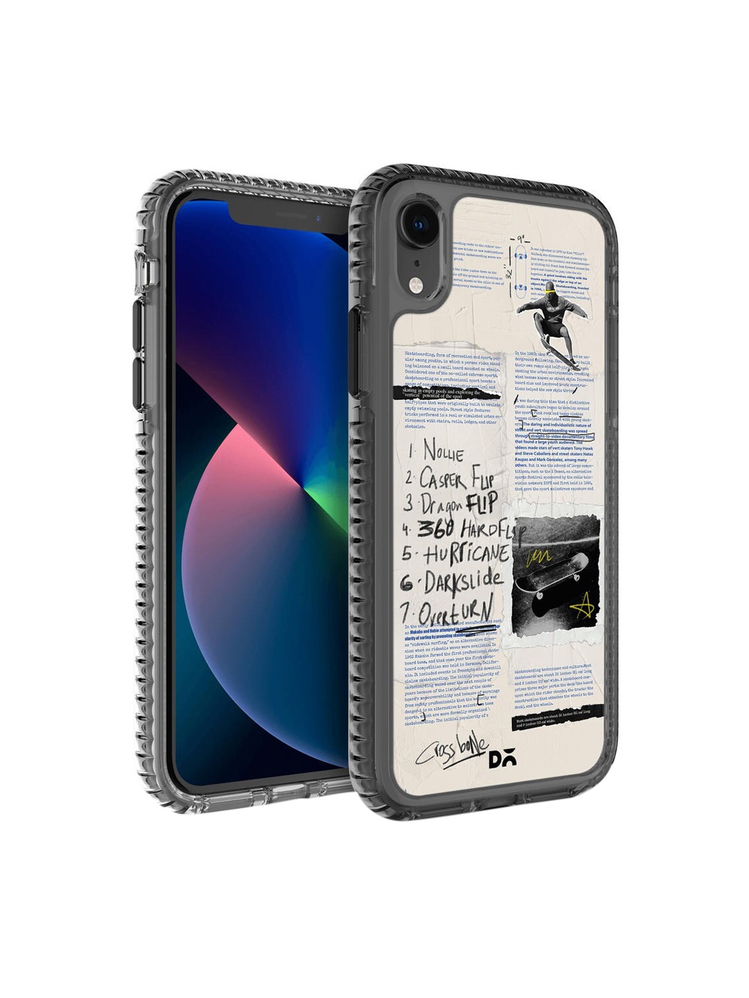 

DailyObjects Black & Cream-Colored Printed Stride 2.0 iPhone XR Back Case