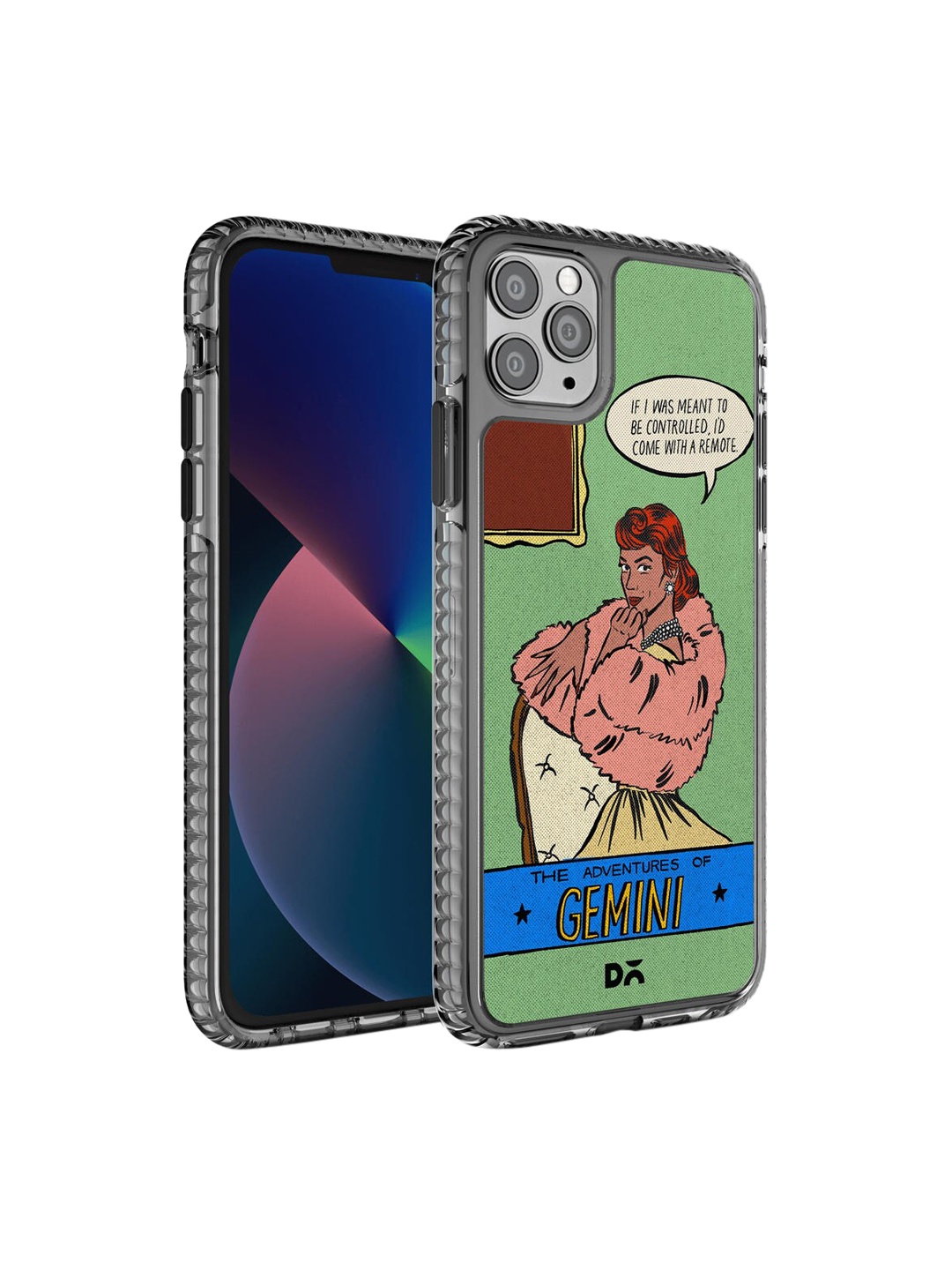 

DailyObjects Green Gemini Printed Stride 2.0 iPhone XS Max Back Case