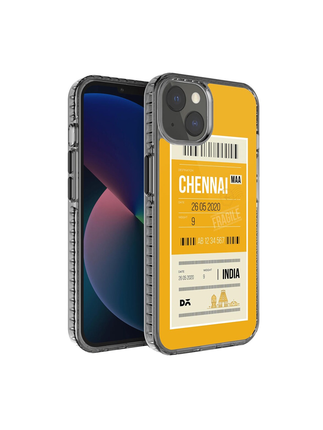 

DailyObjects Yellow & White Chennai City iPhone 13 Stride 2.0 Case Cover, Multi