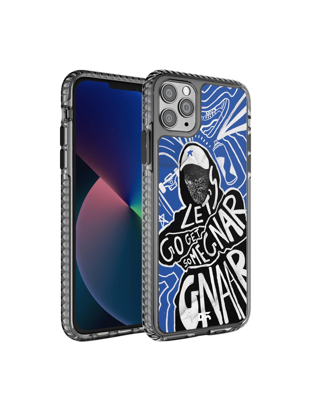 

DailyObjects Blue & Black Printed iPhone 11 Pro Phone Case