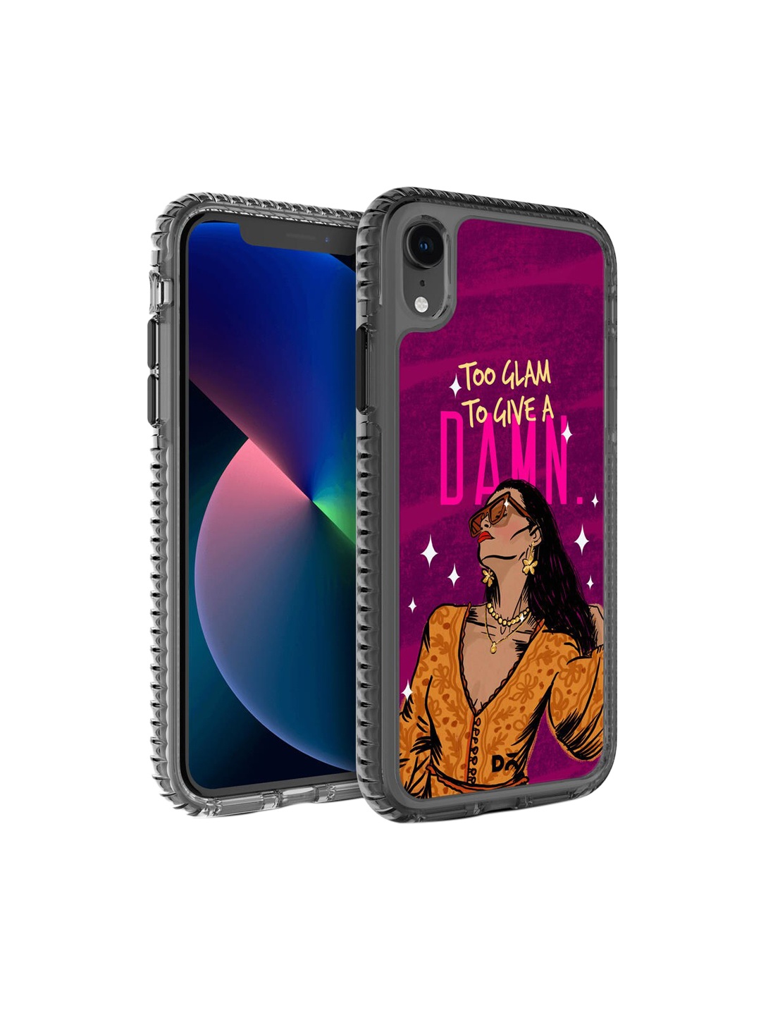 

DailyObjects Purple Glam No Damn Printed Stride 2.0 iPhone XR Back Case