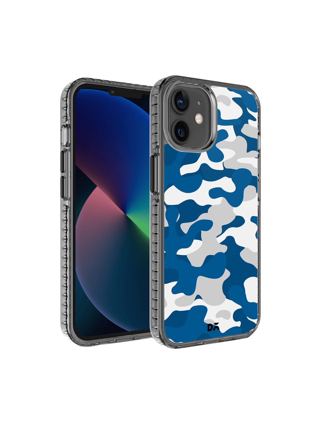 

DailyObjects Blue & White Camouflage iPhone12 Stride 2.0 Case Cover, Multi