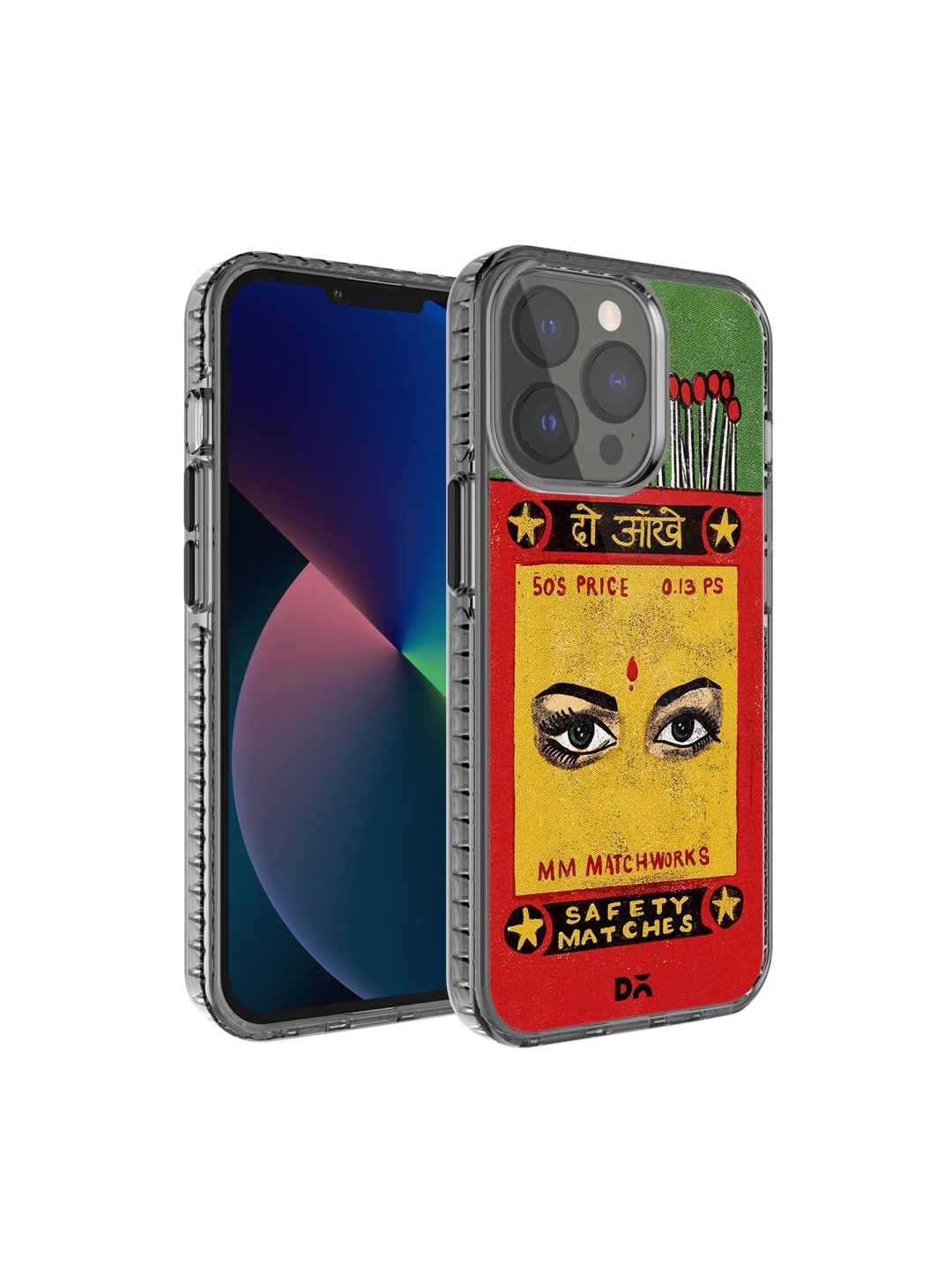 

DailyObjects Red & Yellow Printed Do Aakhein Matchbox iPhone 13 Pro Max Phone Case