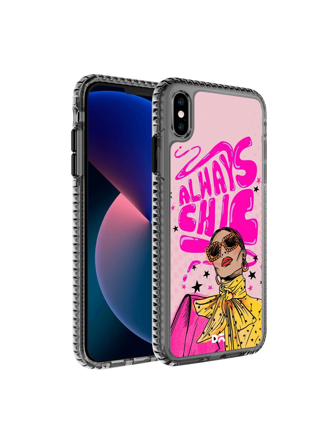 

DailyObjects Pink & Yellow Always Chic Stride 2.0 Back Case Cover For IPhone XS