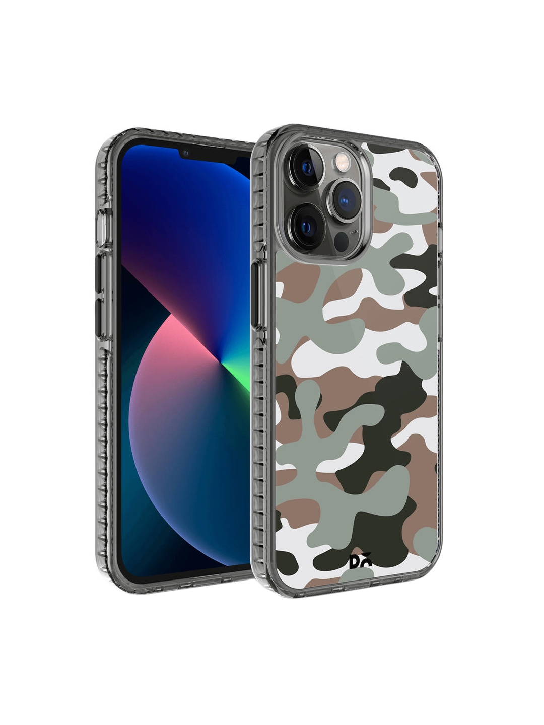 

DailyObjects Grey Camouflage Army Printed Stride 2.0 iPhone 12 Pro Max Back Case
